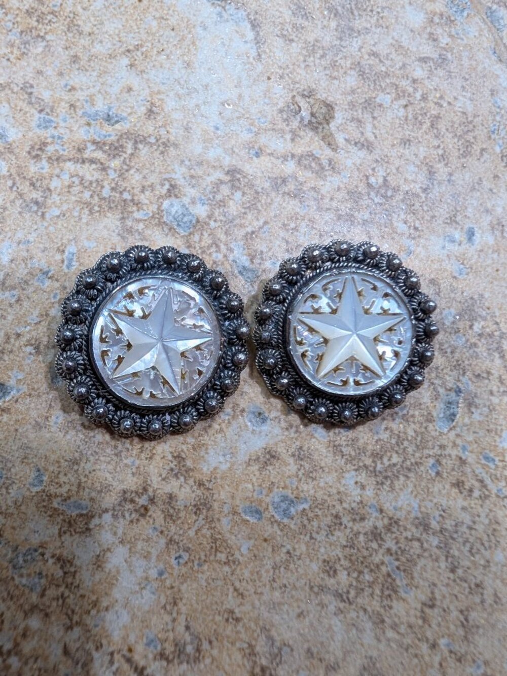 Mother of Pearl clip on earrings